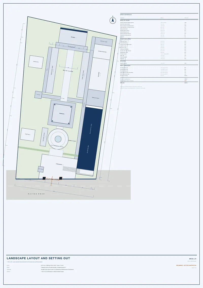 Landscape layout and setting out